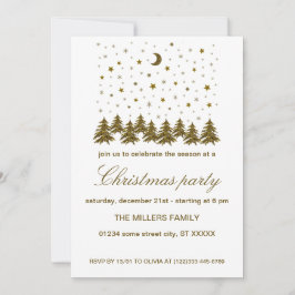 Sparkly gouden Kerstmis Feest Kaart