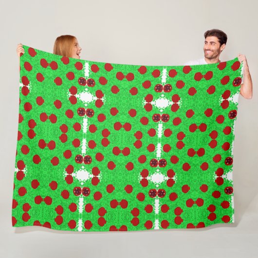 Sparkly granaatappelboom Tu B'Shvat Shavuot Fleece Deken (In situ)