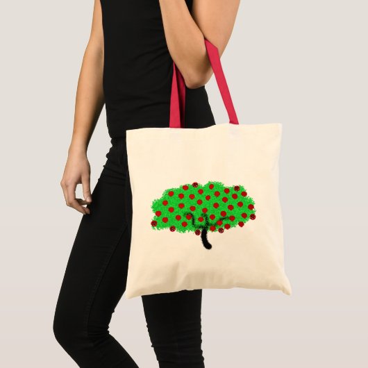 Sparkly granaatappelboom Tu B'Shvat Shavuot Tote Bag (Voorkant (product))