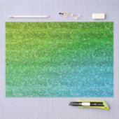 Sparkly Green & Blue Gradient Glitter Tissuepapier (Craft)