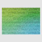 Sparkly Green & Blue Gradient Glitter Tissuepapier (Voorkant)