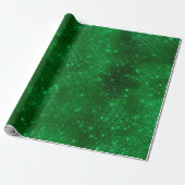 Sparkly Green Folie Cadeaupapier (Uitgerold)