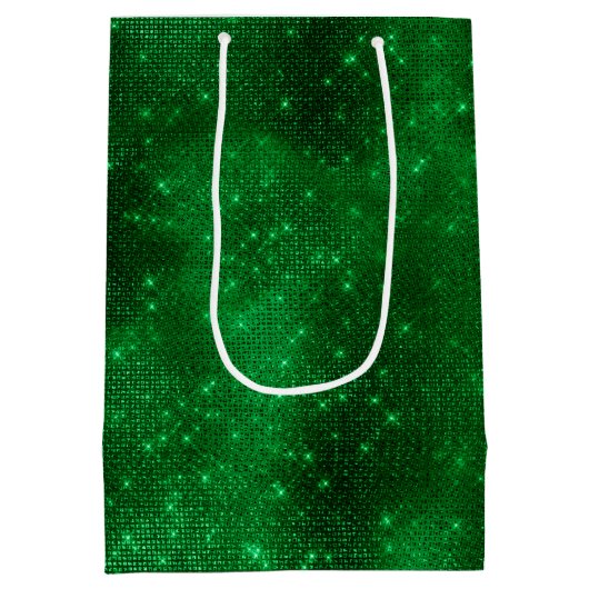 Sparkly Green Folie Medium Cadeauzakje (Achterkant)