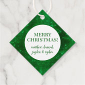 Sparkly Green Folie op maat Bedankjes Labels (Achterkant)