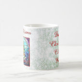 Sparkly Green Glitter Glas in lood Kerstboom Koffiemok (Center)