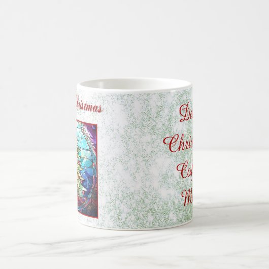 Sparkly Green Glitter Glas in lood Kerstboom Koffiemok (Center)