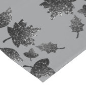 Sparkly grijs zilverblad herfst najaarpatroon korte tafelloper (Hoek)