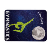 Sparkly Gymnast in Space door de maan Magneet (Horizontaal)