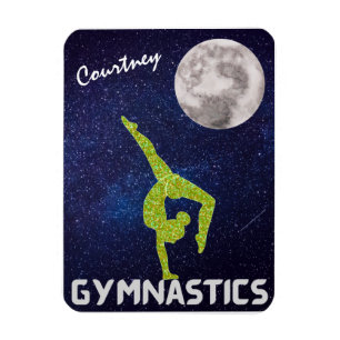 Sparkly Gymnast in Space door de maan Magneet