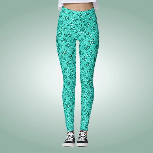Sparkly Halloween Costume Mermaid Scales Patroon Leggings