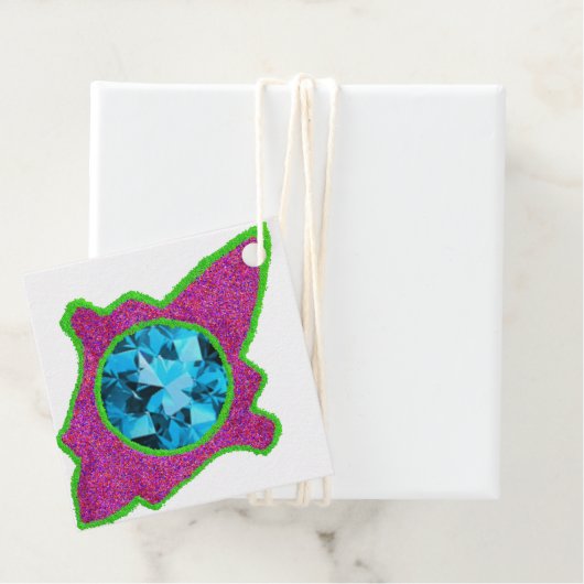 Sparkly hamsa Eid Bedankjes Labels (In situ)