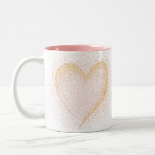 Sparkly Heart Mok (Links)