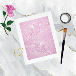 Sparkly Hearts Scrapbook Paper