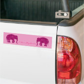 Sparkly heet roze Olifant faux sparkles Jouw tekst Bumpersticker (Op Truck)