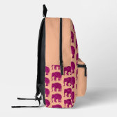 Sparkly heet roze Olifant sparkles patroon perzik Bedrukte Rugzak (Links)