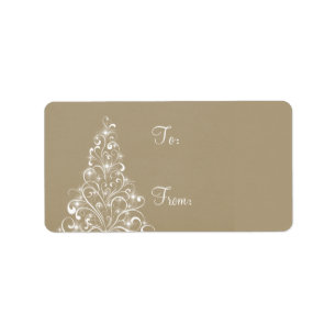 Sparkly Holiday Boom Gift Labels, Latte Etiket