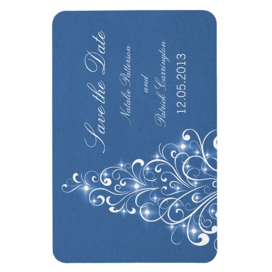 Sparkly Holiday Boom sparen de Magnet van de Datum Magneet (Verticaal)