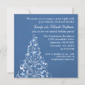 Sparkly Holiday Tree Invite, Royal Blue Kaart (Voorkant)