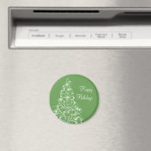 Sparkly Holiday Tree Magnet, Green Magneet (Insitu (Vaatwasser))