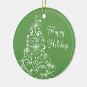 Sparkly Holiday Tree Ornament, groen Keramisch Ornament (Links)