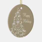 Sparkly Holiday Tree Ornament, latte Keramisch Ornament (Rechts)