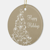 Sparkly Holiday Tree Ornament, latte Keramisch Ornament (Links)