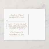 Sparkly Holiday Tree RSVP Briefkaart, latte Uitnodiging Briefkaart (Achterkant)