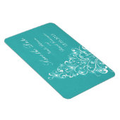 Sparkly Holiday Tree Save the Date Magnet, Aqua Magneet (Rechterzijde)