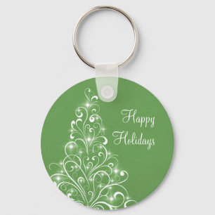 Sparkly Holiday Tree Sleutelhanger, groen Sleutelhanger