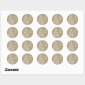 Sparkly Holiday Tree-Stickers, latte Ronde Sticker (Vel)