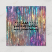 Sparkly Holografisch Vierkante Visitekaartje (Achterkant)