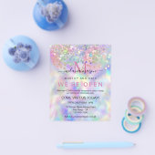 Sparkly Holografische Glitter Elegante Make-up Art Flyer (Enkel)