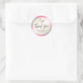 Sparkly Holographic Glitter Bedankt Aankoop Ronde Sticker (Tas)