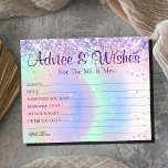 Sparkly Holographic Weddenschap Wint Kaarten<br><div class="desc">Wedding Advice en wenst Kaarten voor bruid- en bruidegom,  wenst de heer & mevrouw - Vrijgezellenfeest,  Bachelorette Games.</div>