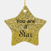 Sparkly Hope Star Keramisch Ornament (Voorkant)