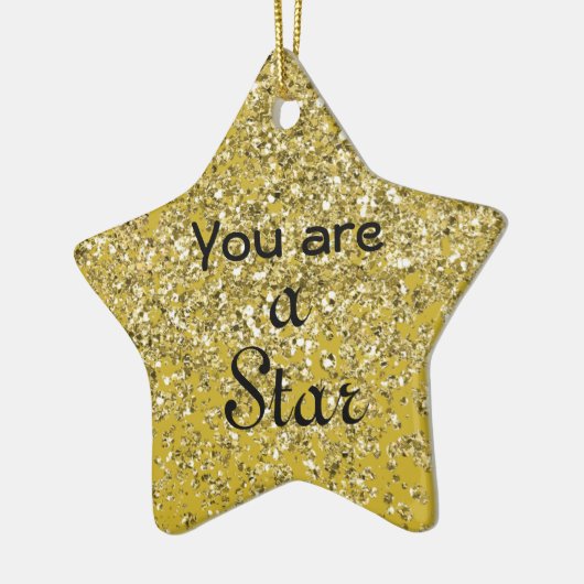 Sparkly Hope Star Keramisch Ornament (Links)