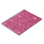 Sparkly Hot Pink Glitter-laptop Notitieboek (Linkerzijde)