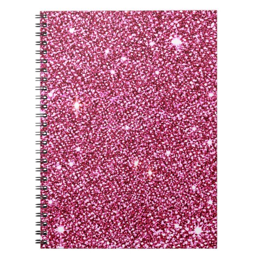 Sparkly Hot Pink Glitter-laptop Notitieboek (Voorkant)
