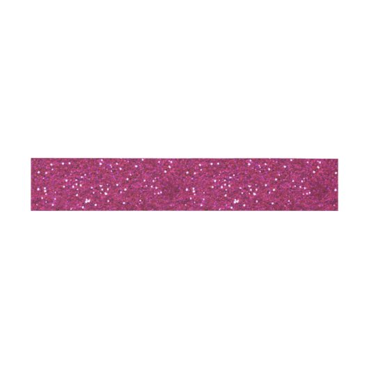 Sparkly Hot Pink & Silver Glitter Uitnodigingen Wikkel (Vlak)
