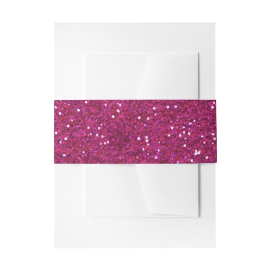 Sparkly Hot Pink & Silver Glitter Uitnodigingen Wikkel (Voorkant Voorbeeld)