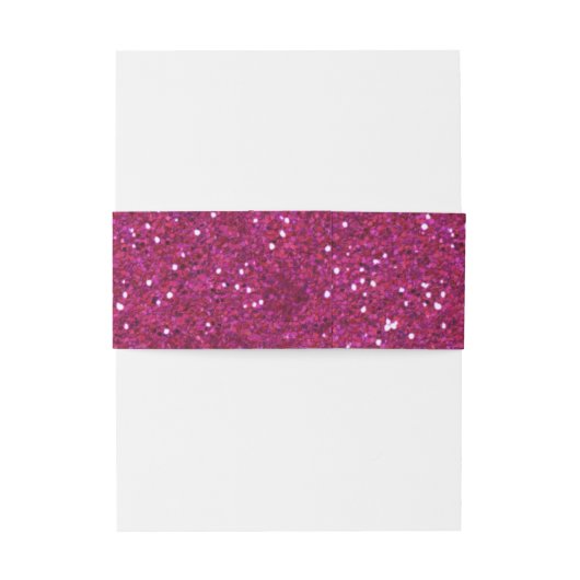 Sparkly Hot Pink & Silver Glitter Uitnodigingen Wikkel (Achterkant Voorbeeld)