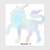 Sparkly Iridescent Unicorn Sticker (Vel)