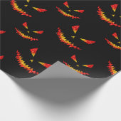 Sparkly Jack O'Lantern face Halloween patroon Cadeaupapier (Hoek)
