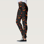 Sparkly Jack O'Lantern face Halloween patroon Leggings (Links)