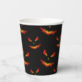 Sparkly Jack O'Lantern face Halloween patroon Papieren Bekers (Achterkant)