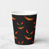 Sparkly Jack O'Lantern face Halloween patroon Papieren Bekers (Links)