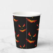 Sparkly Jack O'Lantern face Halloween patroon Papieren Bekers (Rechts)