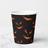 Sparkly Jack O'Lantern face Halloween patroon Papieren Bekers (Voorkant)
