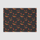 Sparkly Jack O'Lantern face Halloween patroon Tissuepapier (Voorkant)