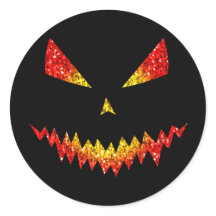 Sparkly Jack O'Lantern face Halloween